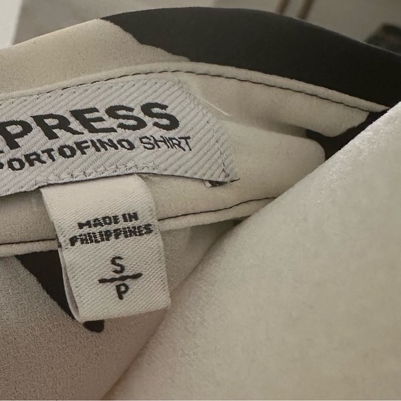 Express Black and White Striped Button Down Shirt - Picture 6 of 6